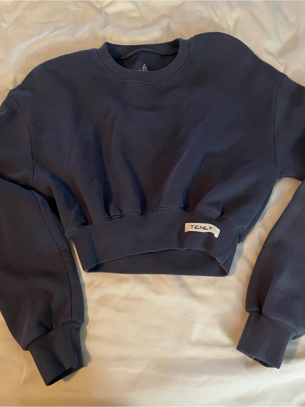 2 pk New cropped kids sweatshirts Nordstrom brand navy/grey sz10/12